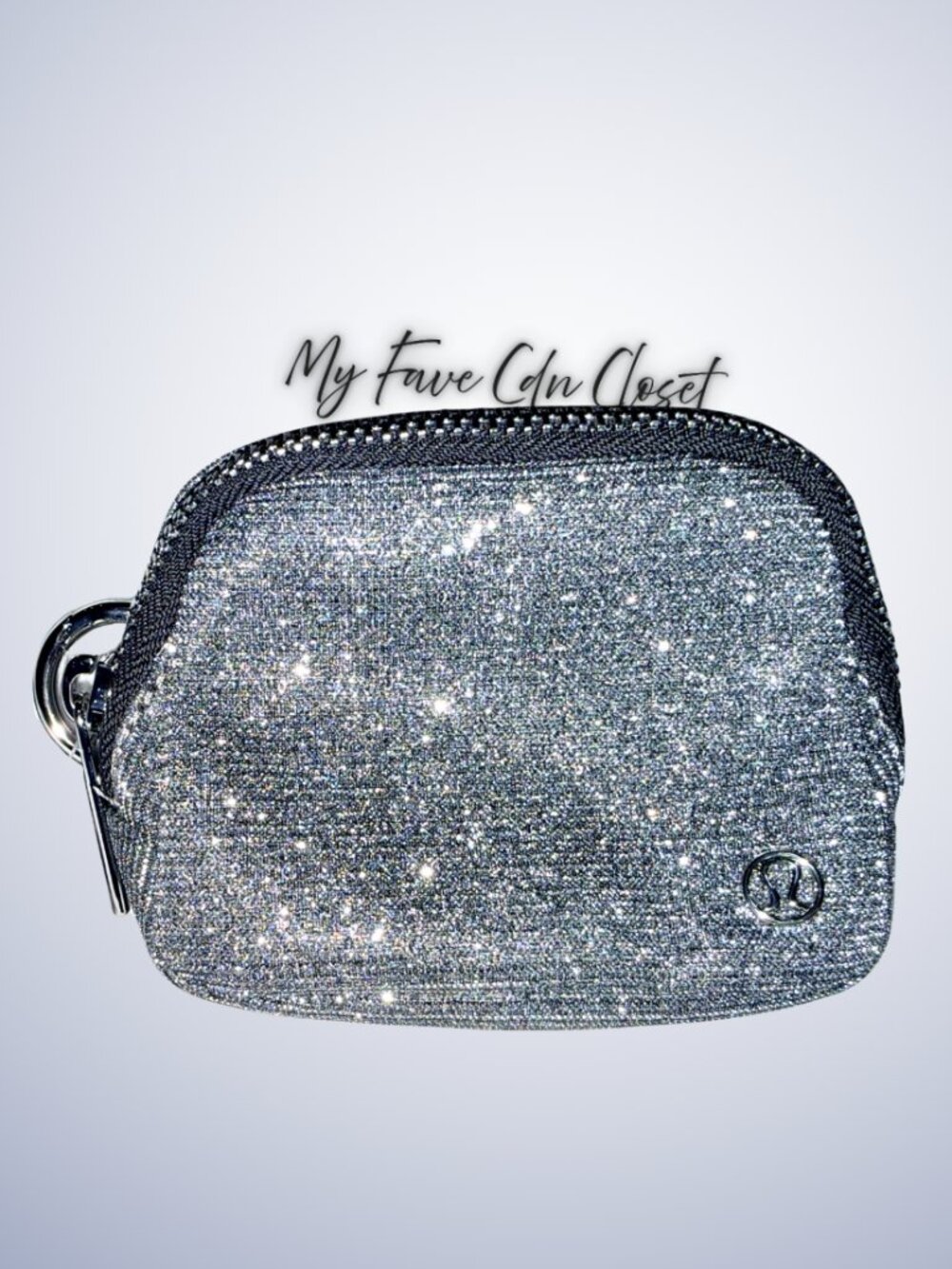 NEW** Lululemon Shimmering Glitter Graphite Silver Everywhere Nano Belt Bag